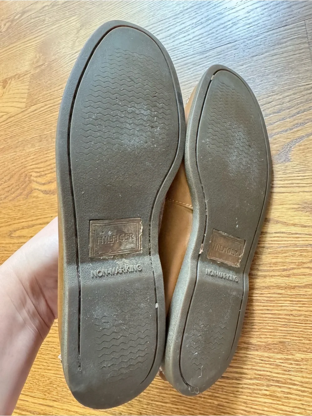 Tommy Hilfiger Men’s Brown Leather Boat Shoes Size 10 Deck Shoes